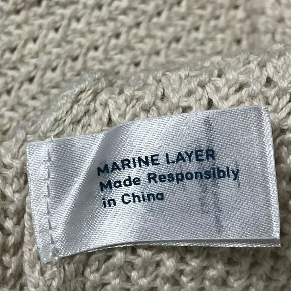 Marine Layer Mens XL Knit Polo Retro 70s Striped Preppy Mod Old Money Conrad